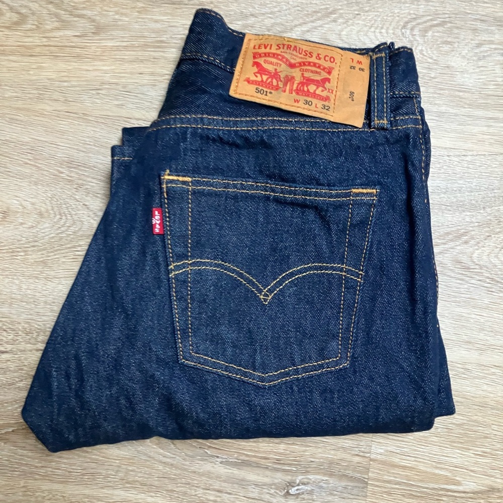 Levi's Dark Indigo Men's Straight Jeans 30x32